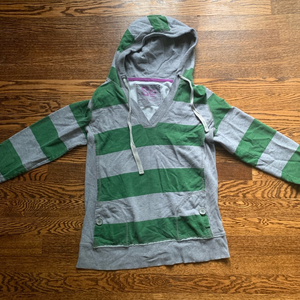 Kids Striped Sweatshirt with hoodie